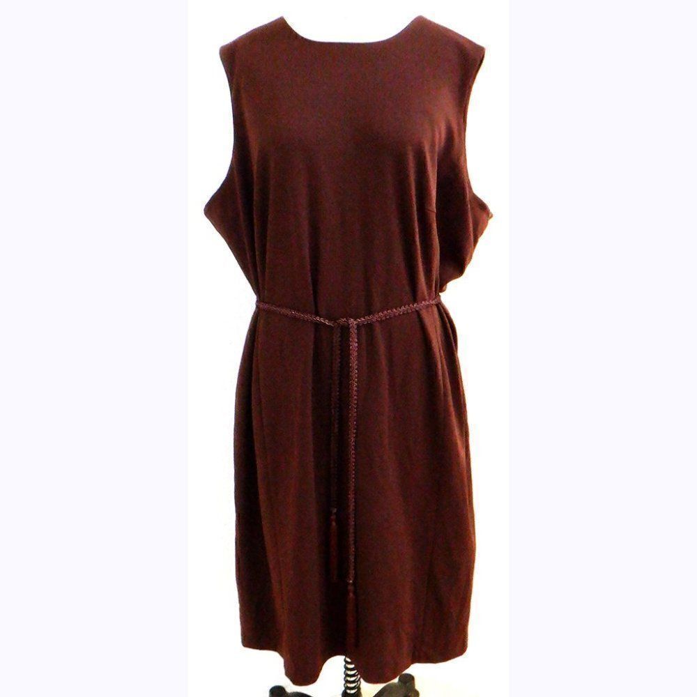 Spiegel brown tasseled tie dress
